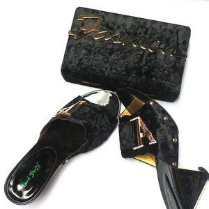 BLACK VELVET 'FASHION' BEDAZ S&B SET